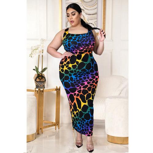 American Plus Size Color Leopard Print Womens Clothing