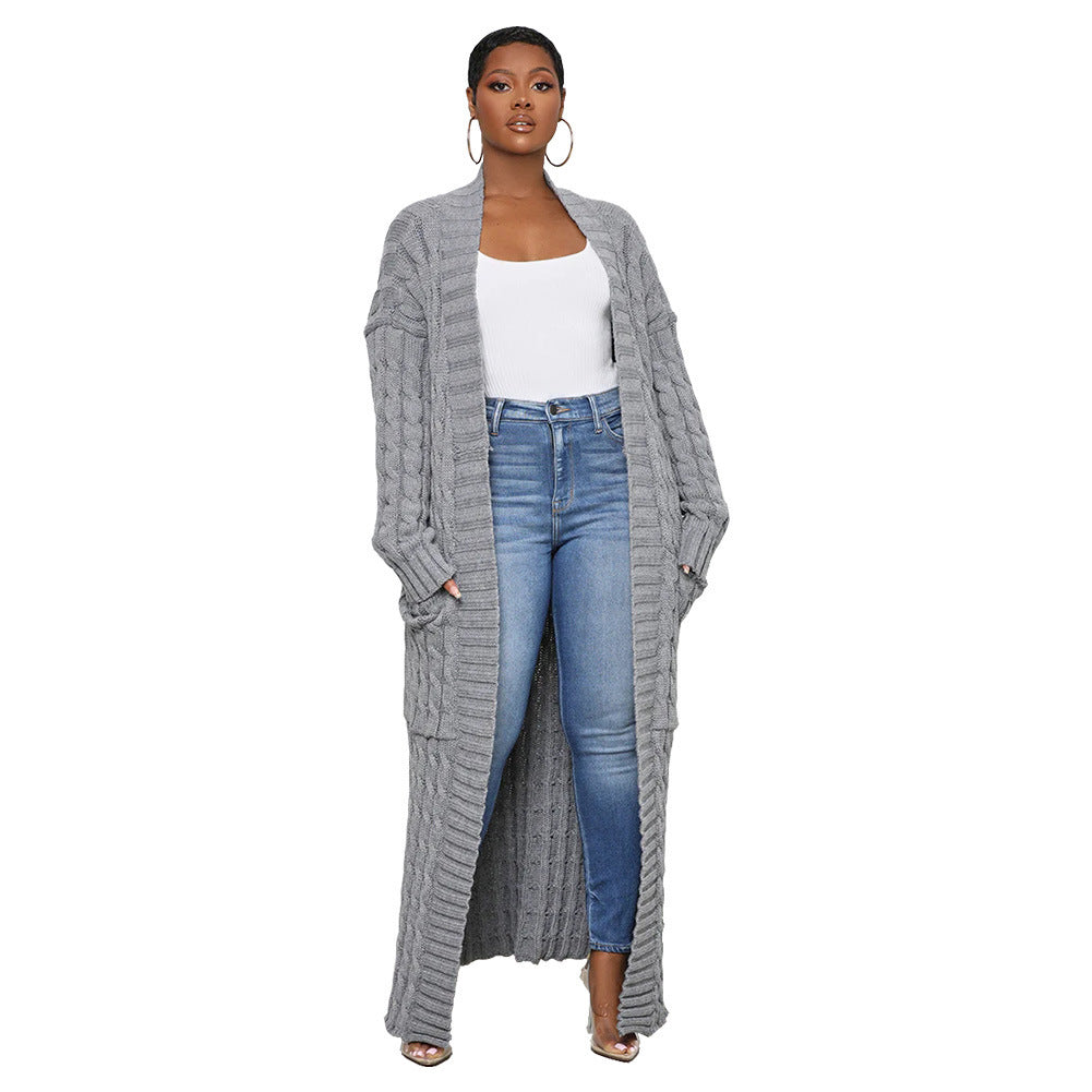 Women's Autumn And Winter New Loose Knitted Cardigan Sweater Jacket