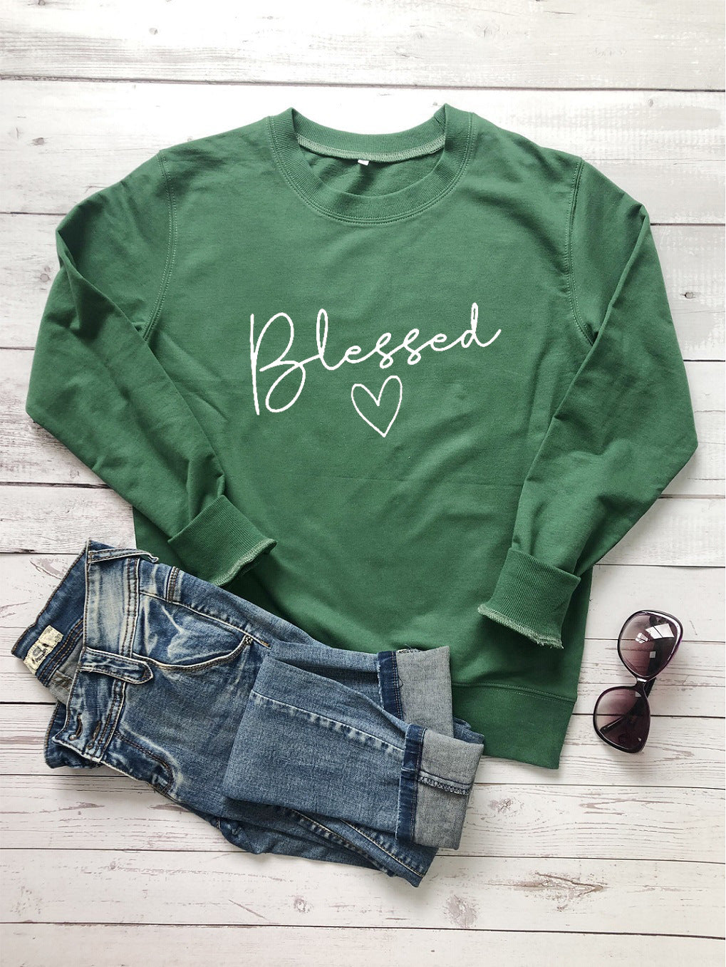 Hollow love two-line letter print street fashion new sweater