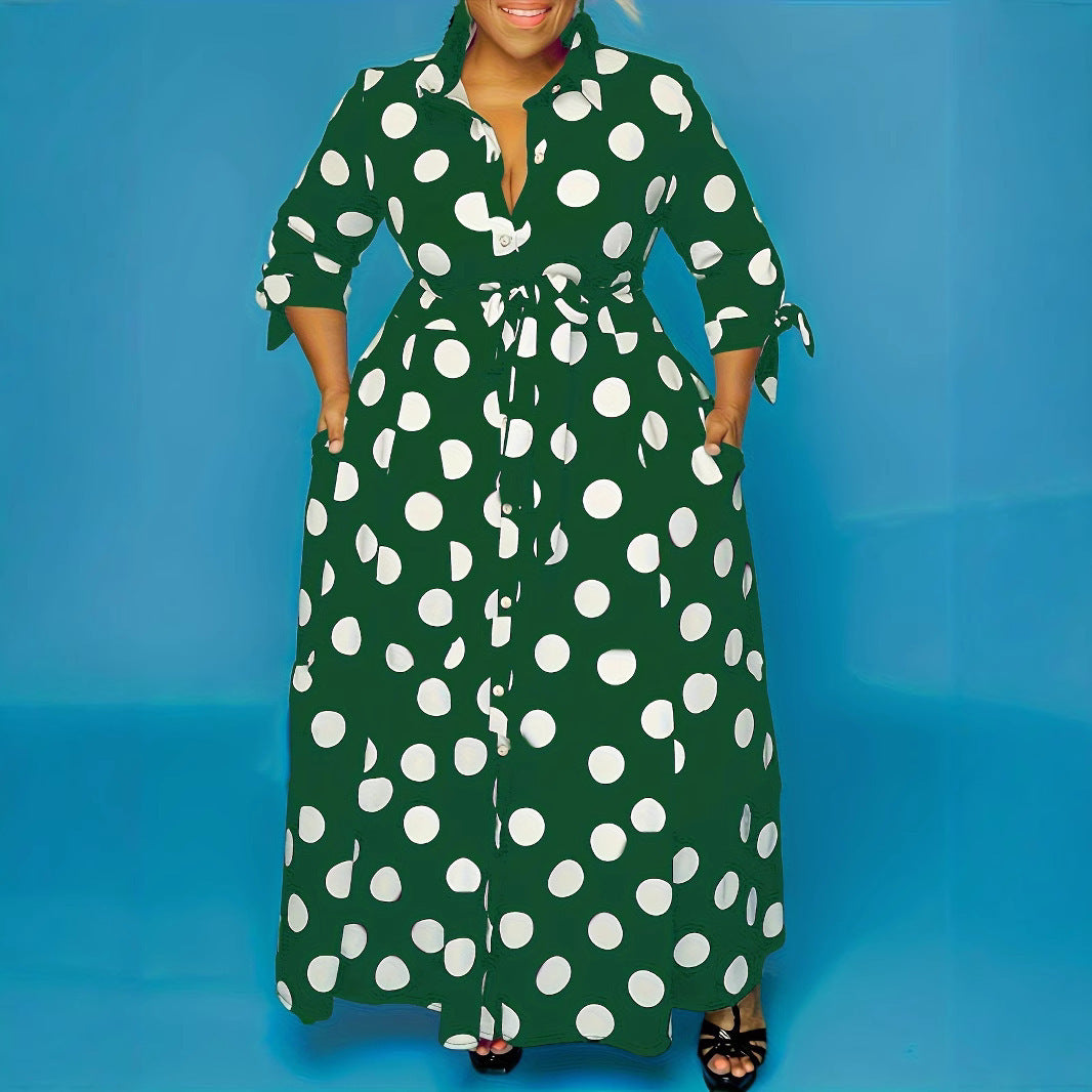 Women's Fashion Dotted Prints Dress