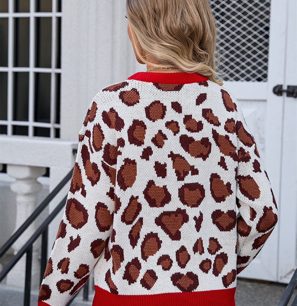 Women's Printed Sweater Pullover Flower Plus Size