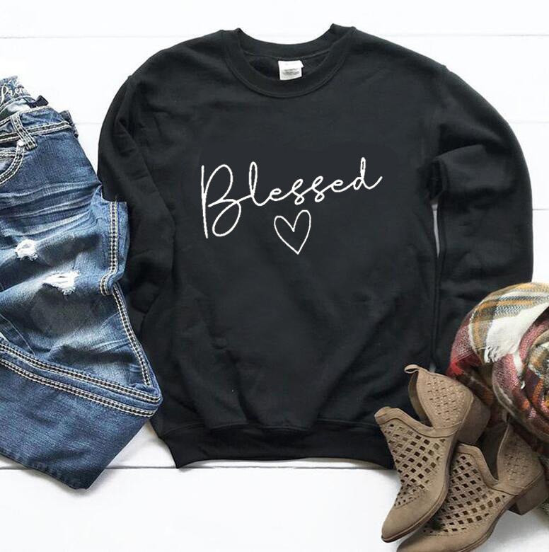 Hollow love two-line letter print street fashion new sweater