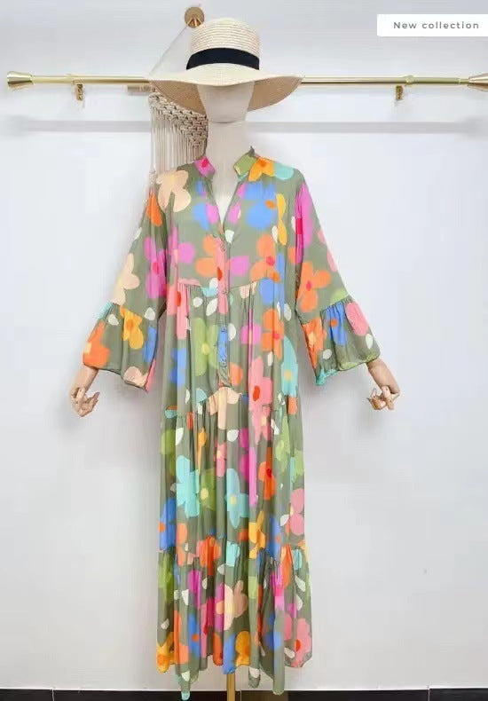 Women's Fashion Retro Ethnic Style Dress