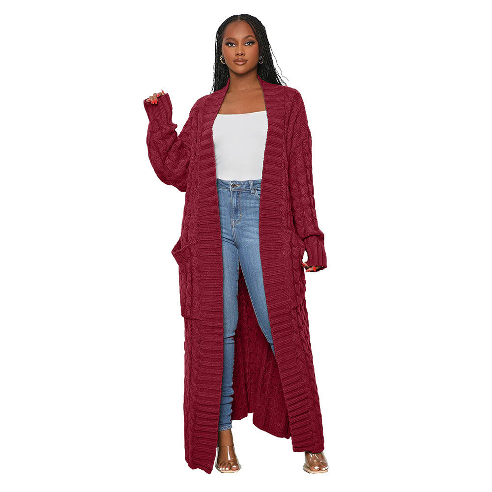 Women's Autumn And Winter New Loose Knitted Cardigan Sweater Jacket