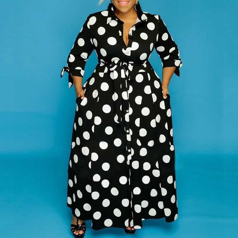 Women's Fashion Dotted Prints Dress