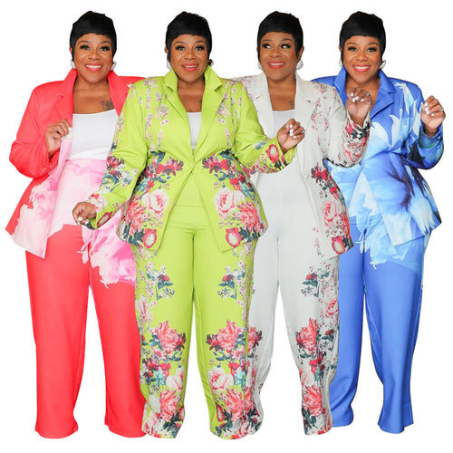 Autumn And Winter Printing Coat Suit Casual Pants