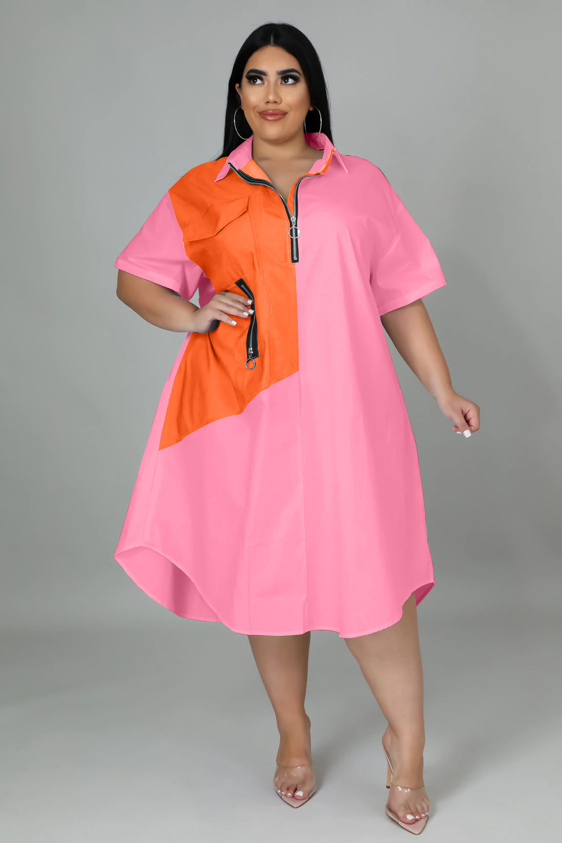 European And American Fashion Casual Plus Size Women's Loose Dress