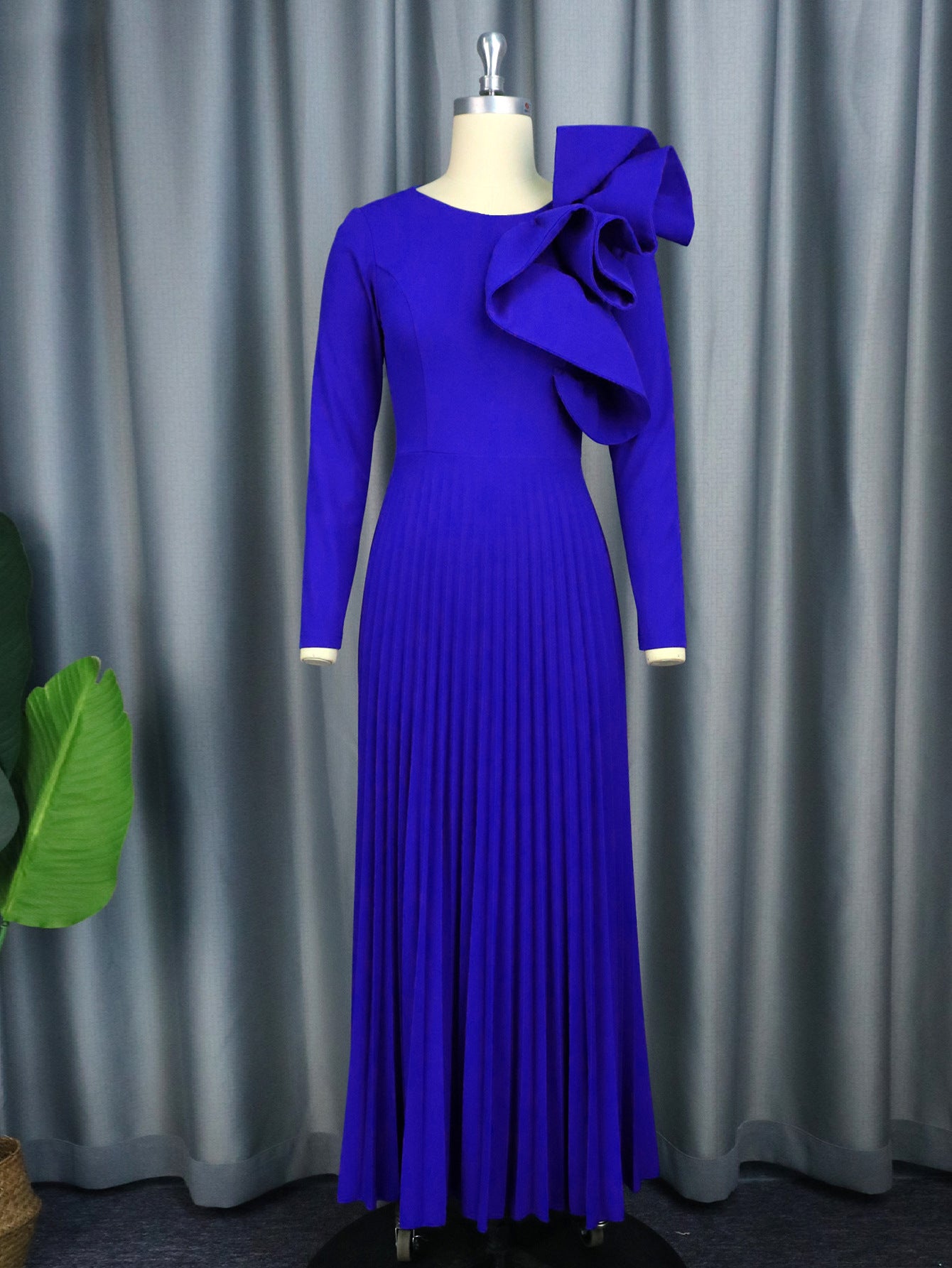 Poise Pleated Maxi  Dress