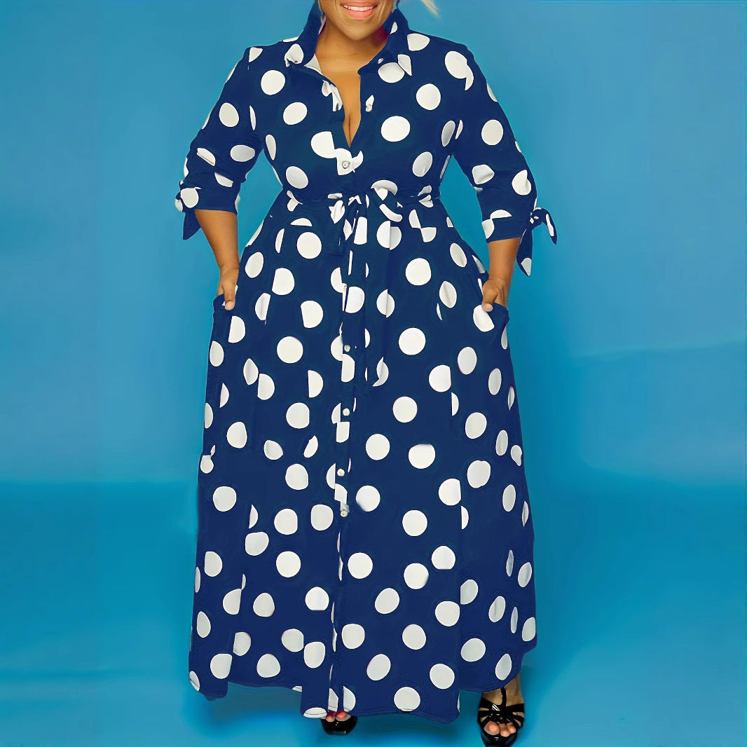 Women's Fashion Dotted Prints Dress