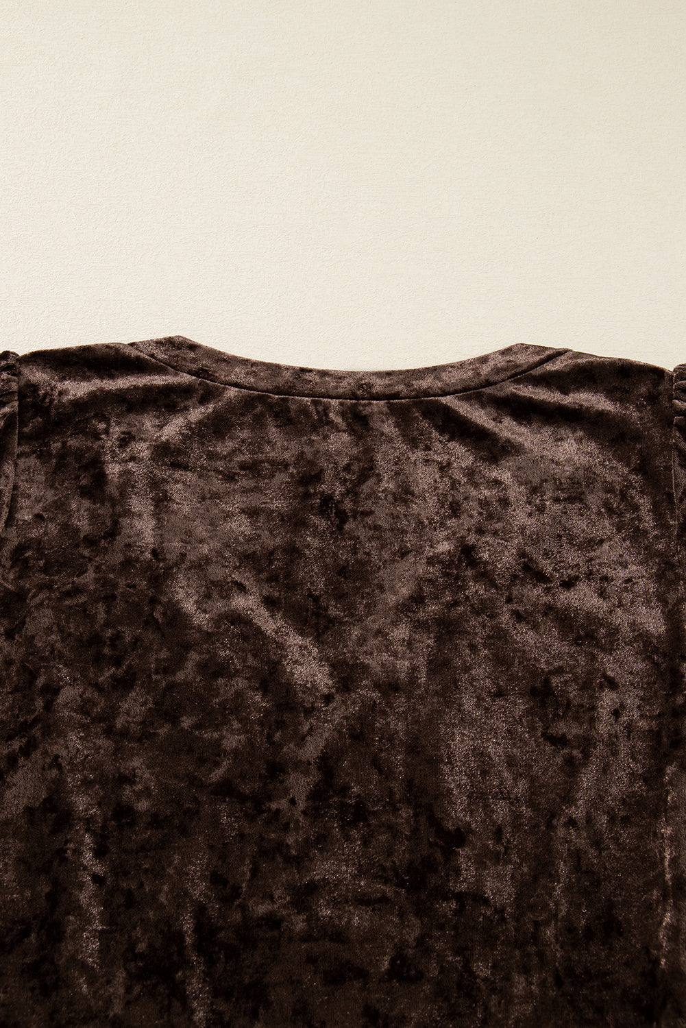 Coffee Plus Size Velvet Babydoll Mini Dress