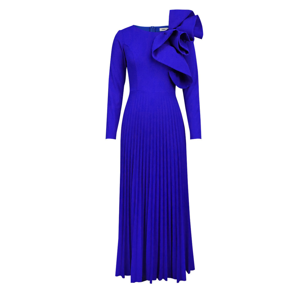 Poise Pleated Maxi  Dress