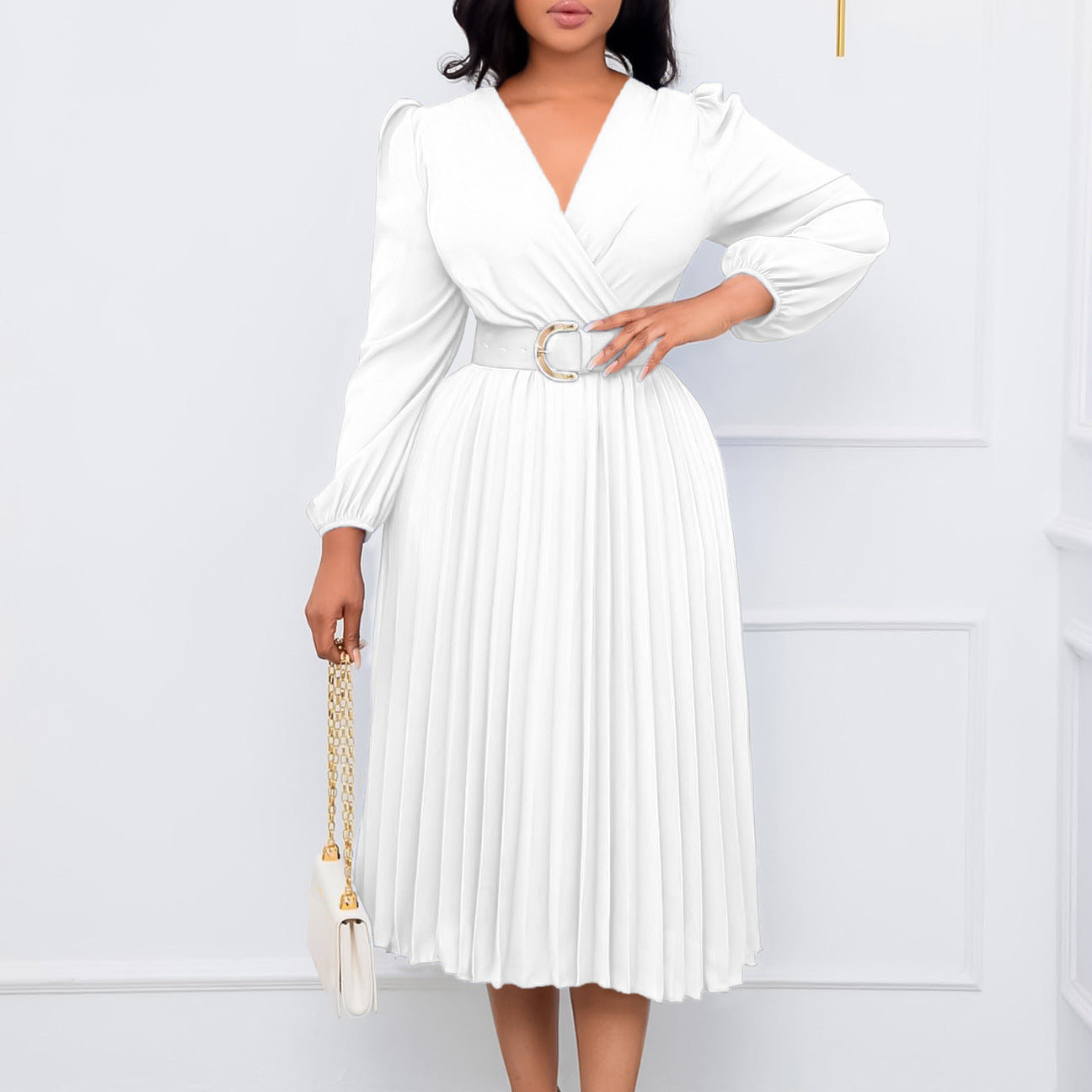 The Radiant Poise Pleated Midi