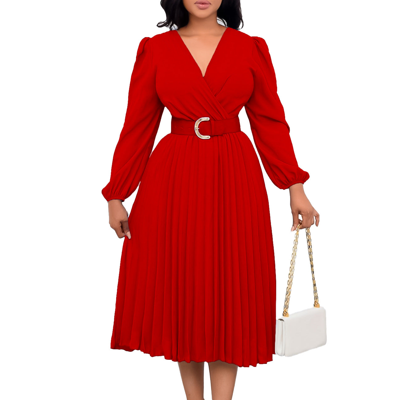 The Radiant Poise Pleated Midi