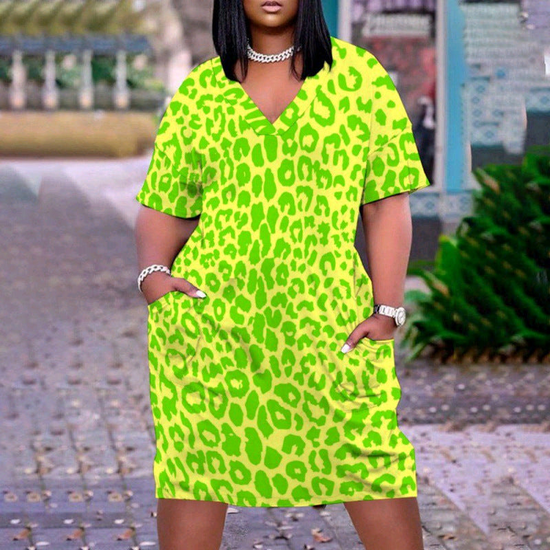 Classic Printing Fashion Plus Size Dress