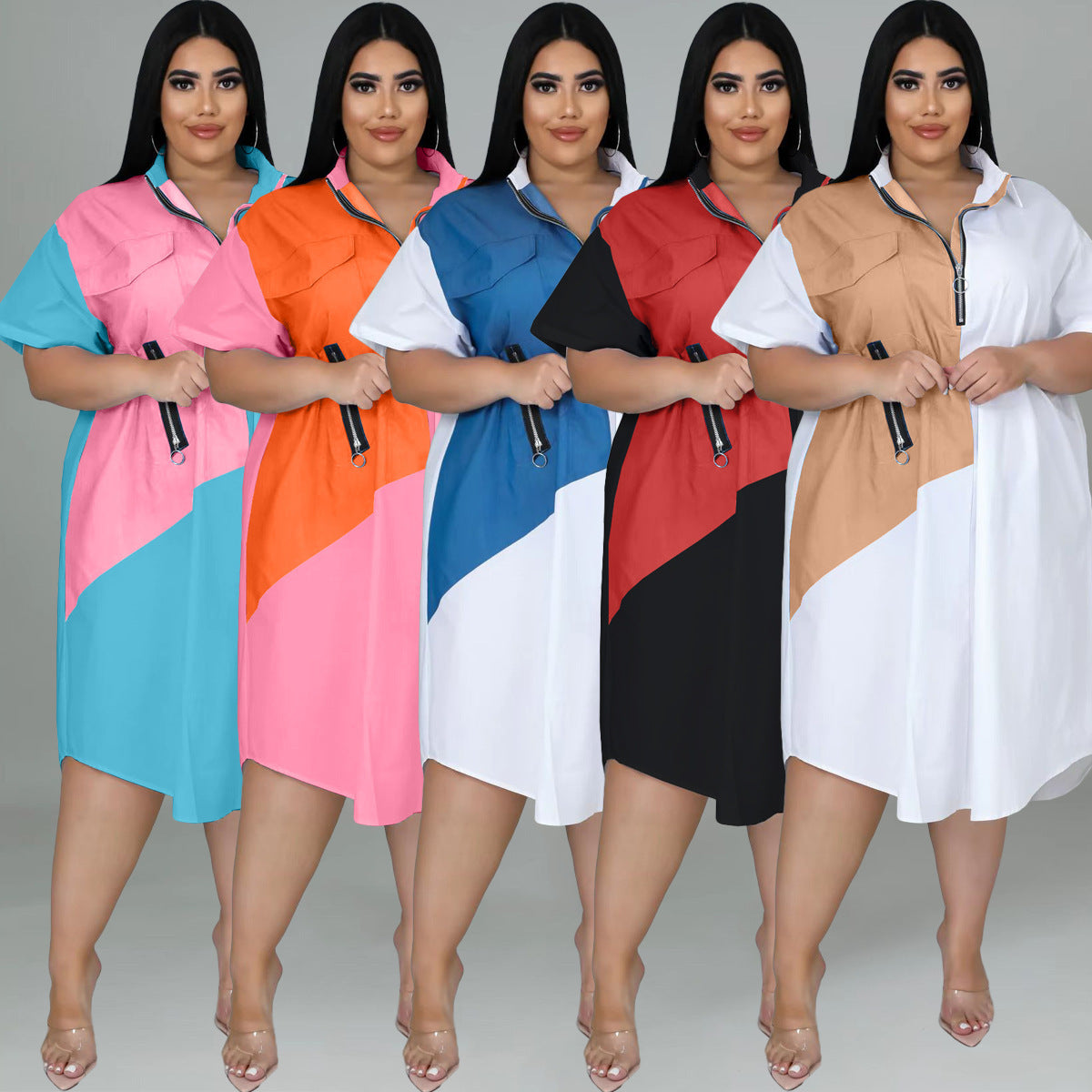 European And American Fashion Casual Plus Size Women's Loose Dress