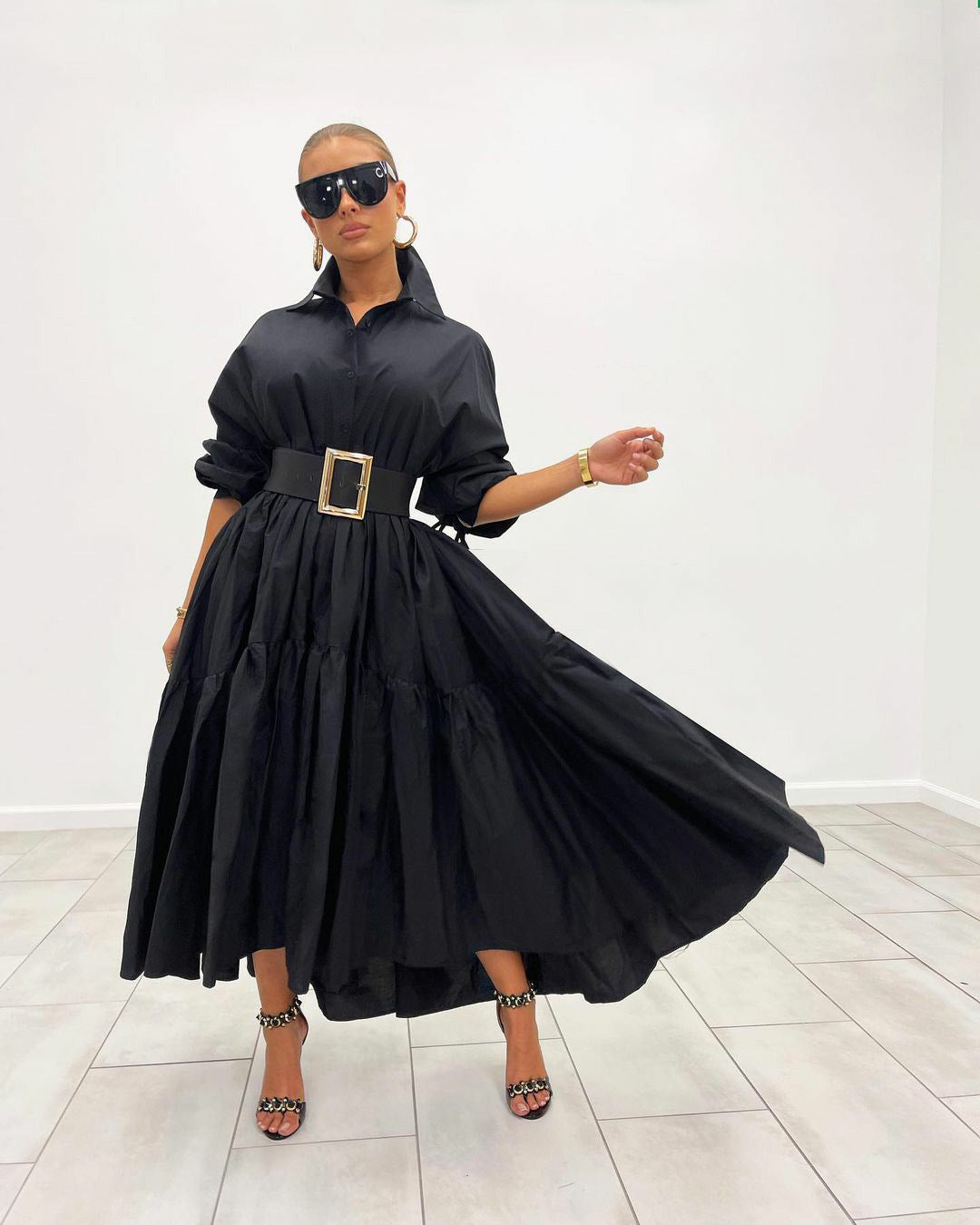 Women's Fashion Loose And Slimming French Shirt Dress