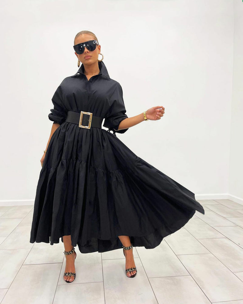 Women's Fashion Loose And Slimming French Shirt Dress