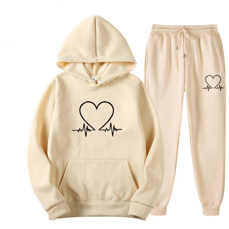 Heartbeat Love Hoodie Set
