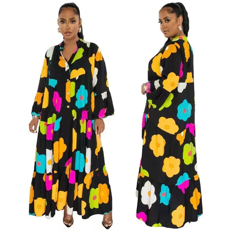Women's Fashion Retro Ethnic Style Dress