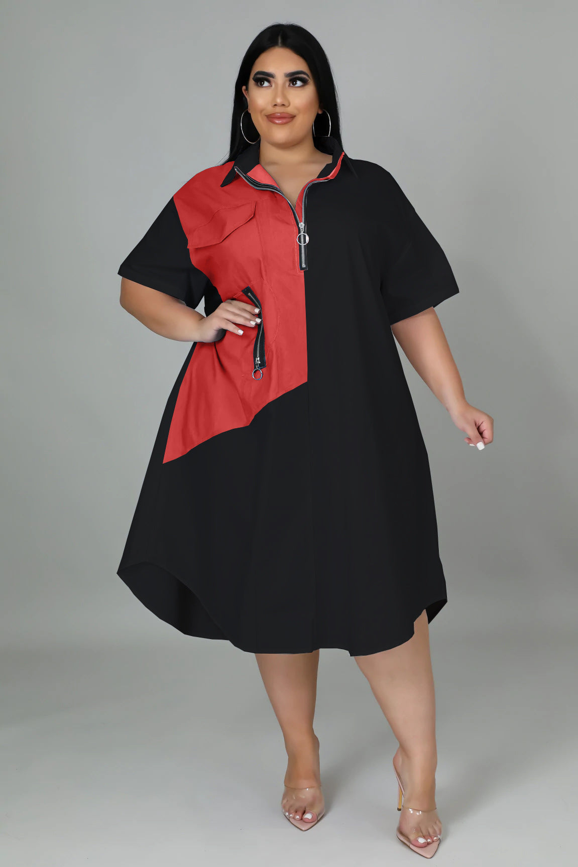 European And American Fashion Casual Plus Size Women's Loose Dress