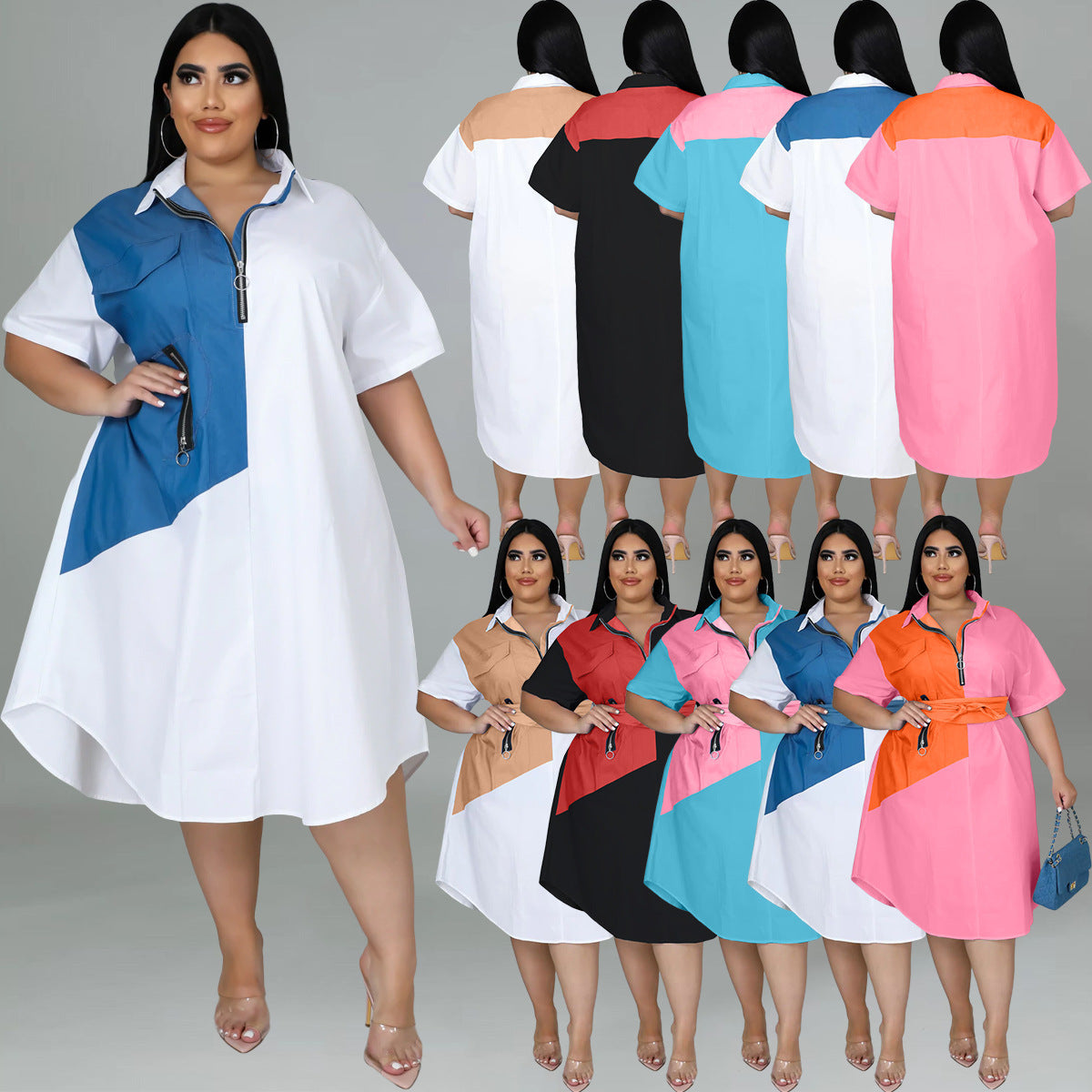European And American Fashion Casual Plus Size Women's Loose Dress