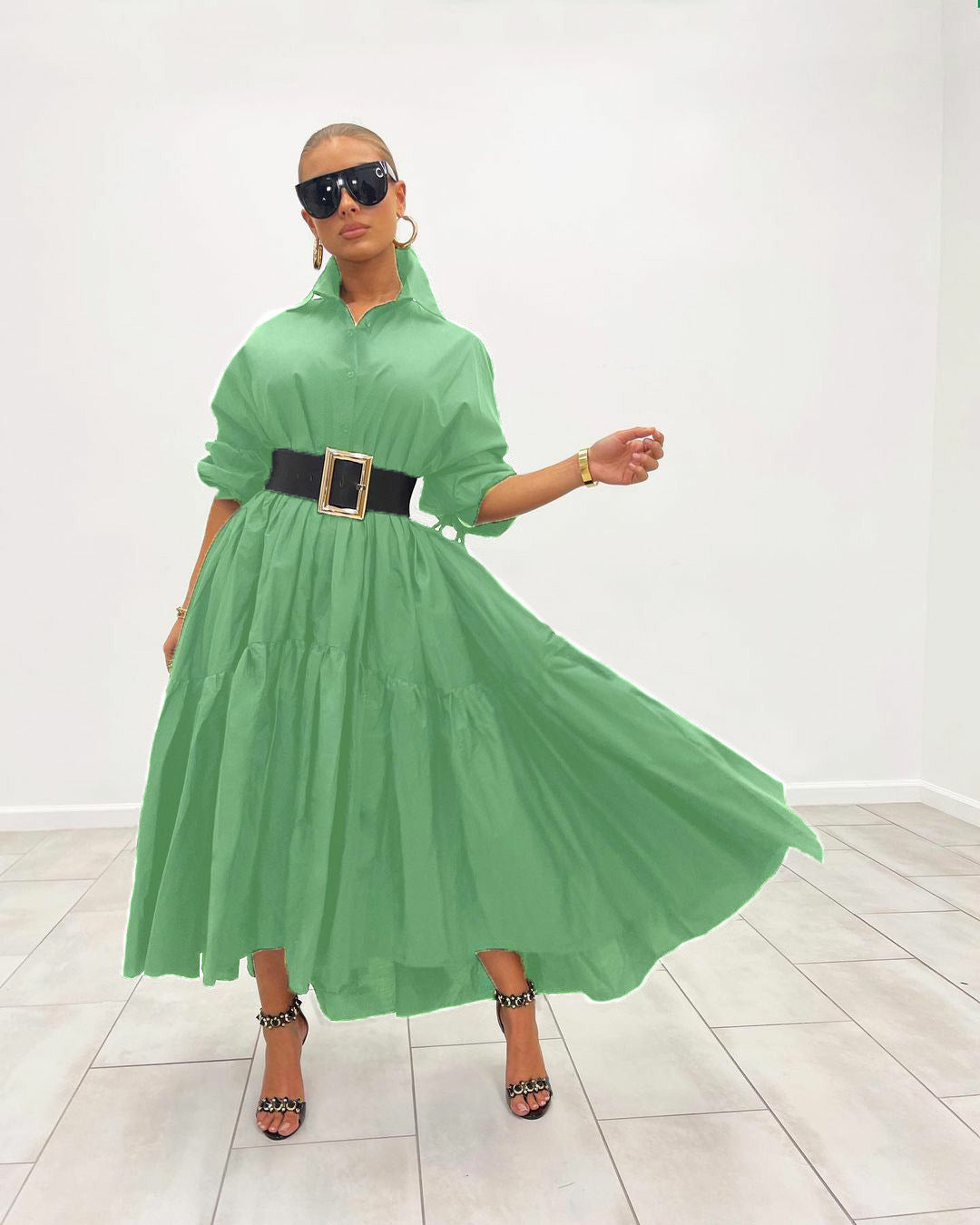 Women's Fashion Loose And Slimming French Shirt Dress