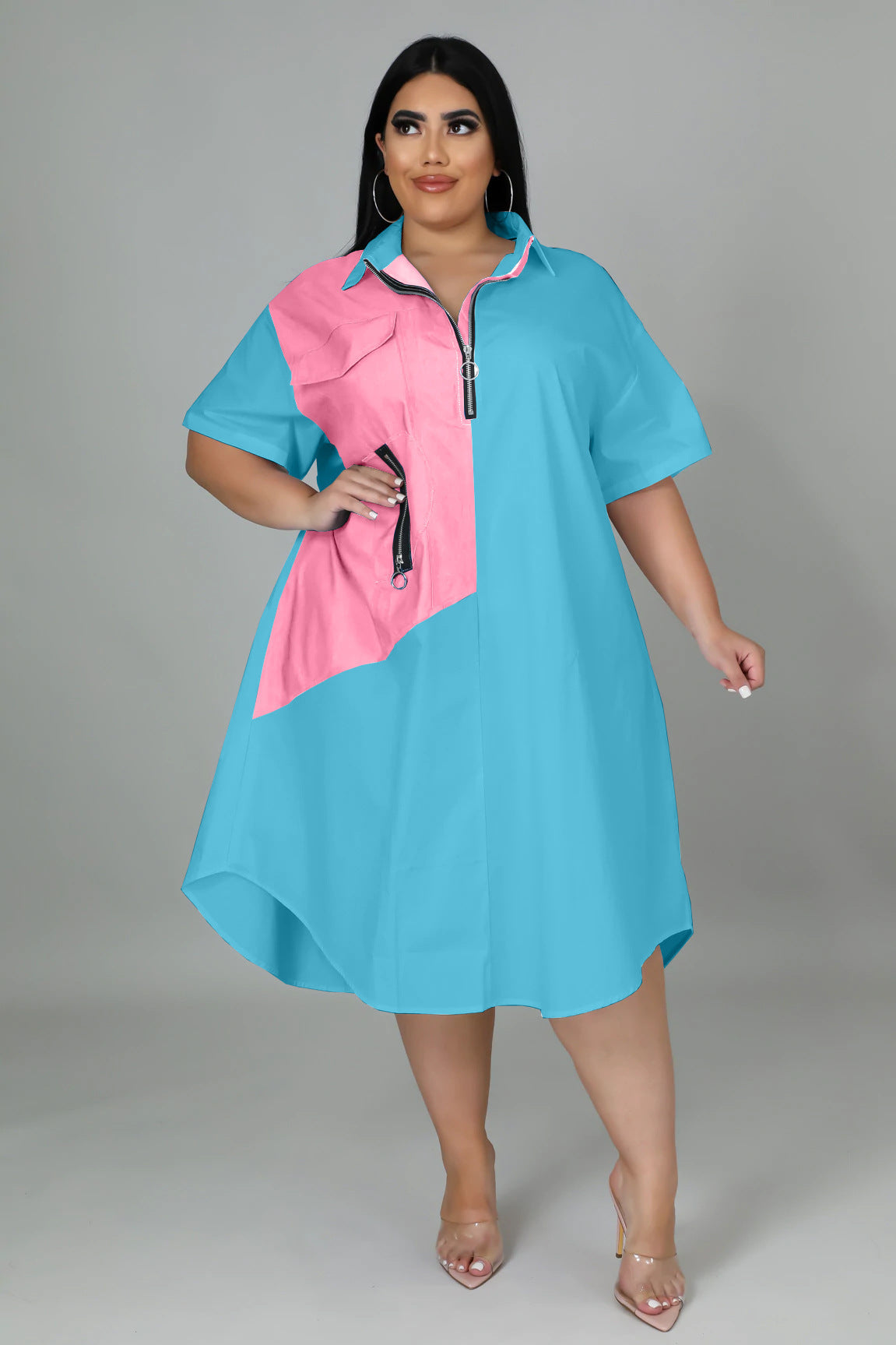 European And American Fashion Casual Plus Size Women's Loose Dress
