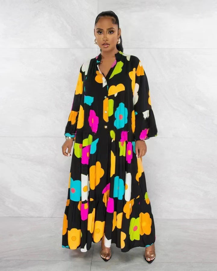 Women's Fashion Retro Ethnic Style Dress