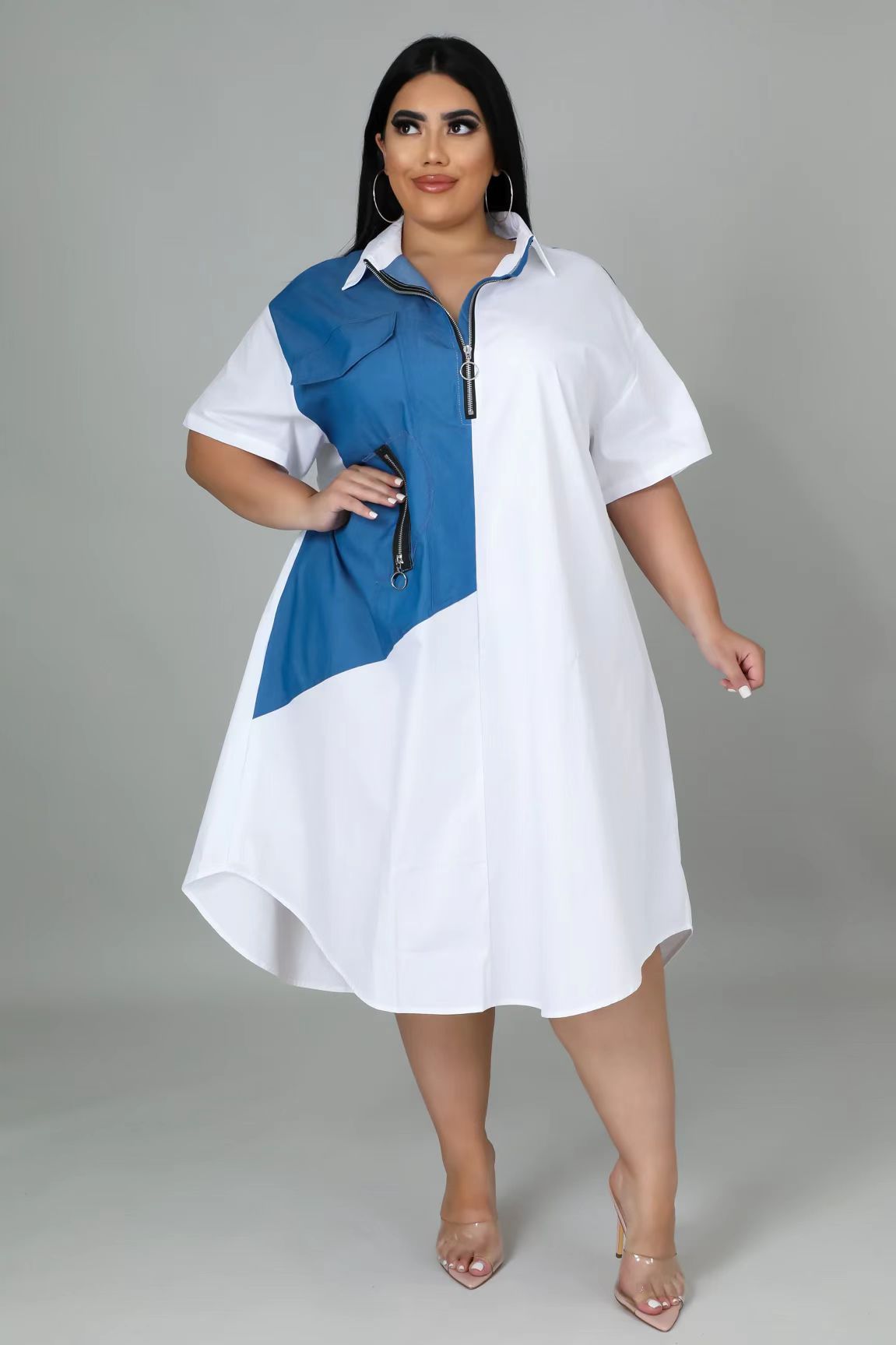 European And American Fashion Casual Plus Size Women's Loose Dress