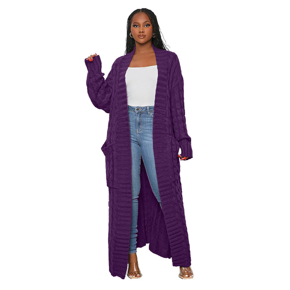 Women's Autumn And Winter New Loose Knitted Cardigan Sweater Jacket