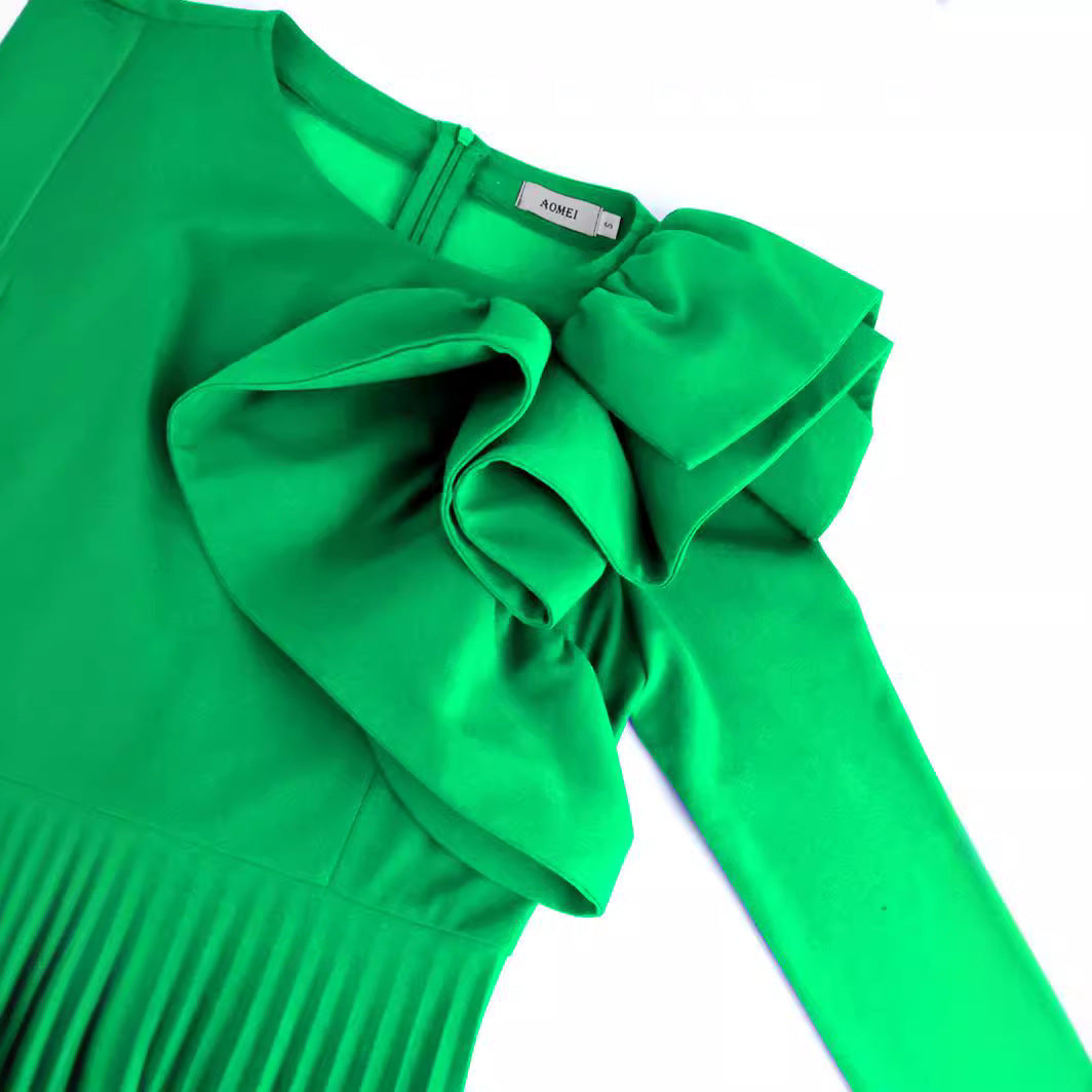 Poise Pleated Maxi  Dress